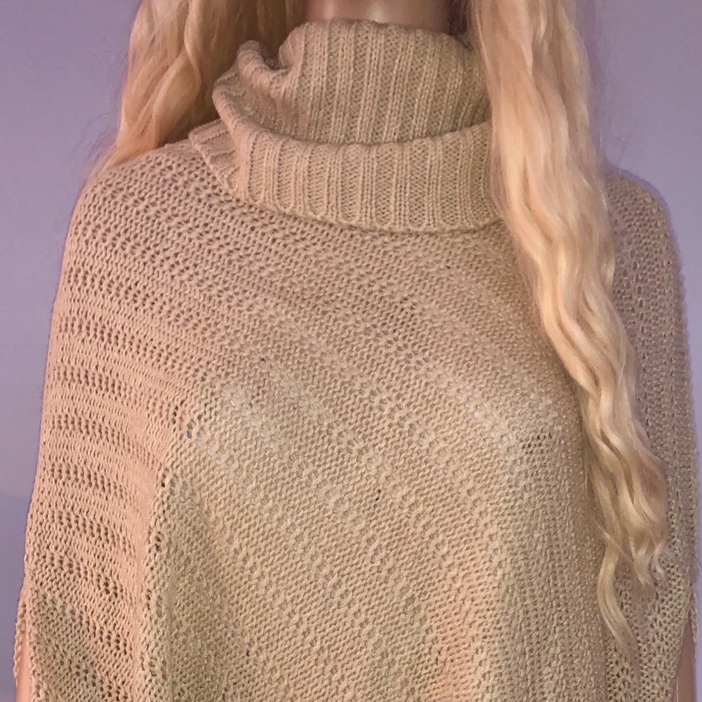 Turtleneck poncho